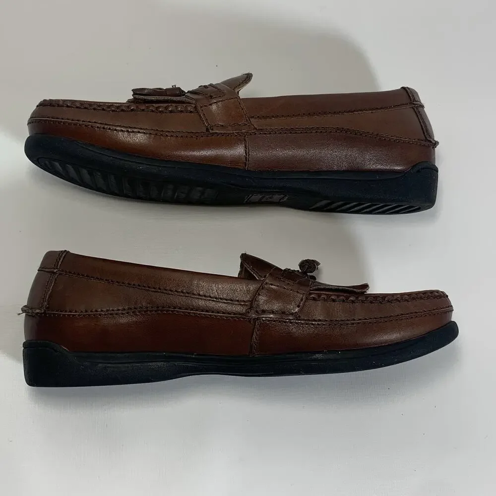 Dockers Sinclair Mens Leather Tassel Loafers Brown Size 9M